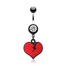 Broken Heart Belly Button Ring