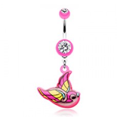 Vibrant Bird Belly Button Ring
