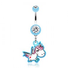 Adorable Unicorn Belly Button Ring