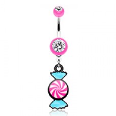 Sugar Swirls Candy Belly Button Ring