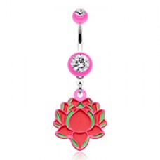 Bright Lotus Belly Button Ring