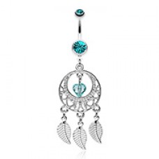 Heart Hoop Dream Catcher Belly Button Ring