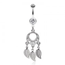 Petit Heart Hoop Dream Catcher Belly Button Ring