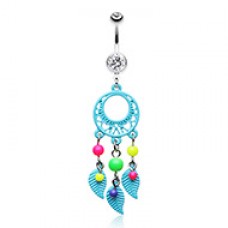 Enchanted Loop Dream Catcher Belly Button Ring