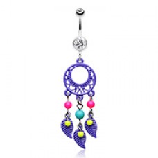 Enchanted Loop Dream Catcher Belly Button Ring