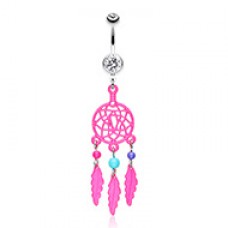 Enchanted Links Dream Catcher Belly Button Ring