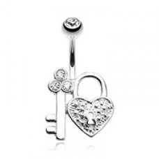 Key to My Heart's Lock Belly Button Ring