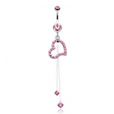Enchanting Curvatious Heart Belly Button Ring