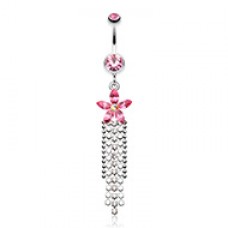 Flower Delight Showers Belly Button Ring