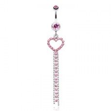 Luxuriant Heart Belly Button Ring