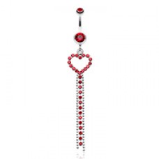 Luxuriant Heart Belly Button Ring