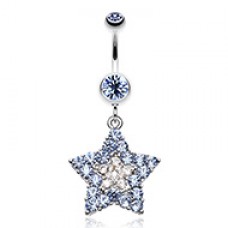 Ultra Dazzle Star Belly Button Ring
