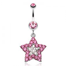 Ultra Dazzle Star Belly Button Ring