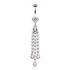 Cascading Sparkle Belly Button Ring