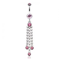 Cascading Sparkle Belly Button Ring