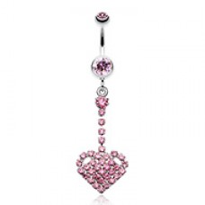 Journey Heart Sparkle Belly Button Ring