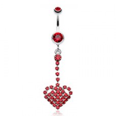 Journey Heart Sparkle Belly Button Ring