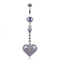 Journey Heart Sparkle Belly Button Ring