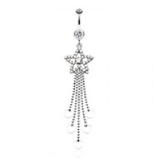 Enchanting Shooting Star Belly Button Ring
