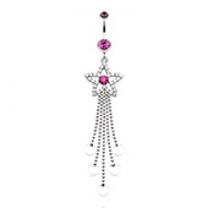 Enchanting Shooting Star Belly Button Ring