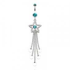 Enchanting Shooting Star Belly Button Ring