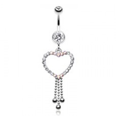 Captivating Heart Belly Button Ring