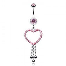 Captivating Heart Belly Button Ring