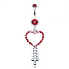 Captivating Heart Belly Button Ring