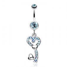 My Heart's Key Belly Button Ring