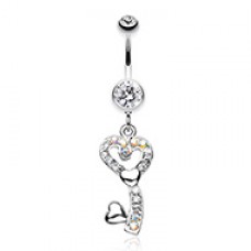 My Heart's Key Belly Button Ring