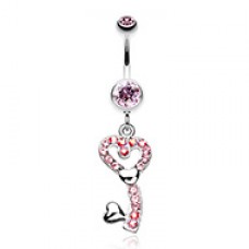 My Heart's Key Belly Button Ring