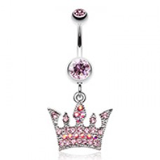 Regal Crown Belly Button Ring