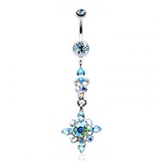 Dangling Shine Drops Belly Button Ring