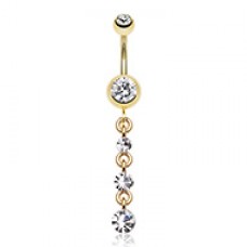 Golden Journey Sparkle Belly Button Ring