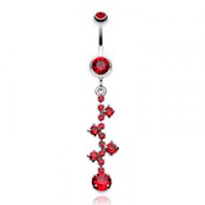 Sparkle Drops Belly Button Ring