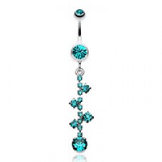 Sparkle Drops Belly Button Ring