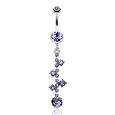 Sparkle Drops Belly Button Ring
