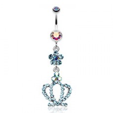 Flower Crown Sparkle Belly Button Ring