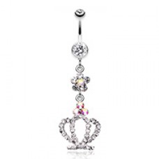 Flower Crown Sparkle Belly Button Ring