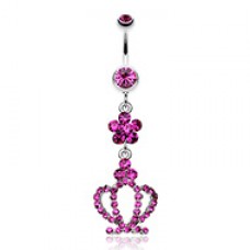 Flower Crown Sparkle Belly Button Ring