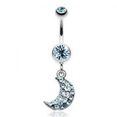 Moon Beam Belly Button Ring