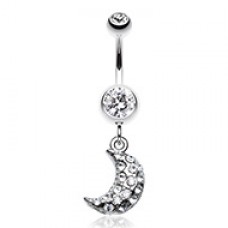 Moon Beam Belly Button Ring
