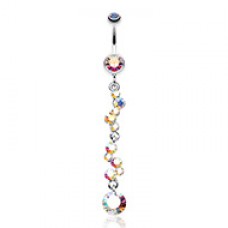 Crystal Journey Swirl Belly Button Ring