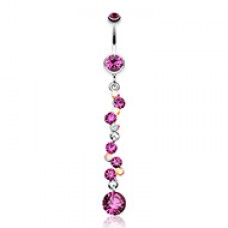 Crystal Journey Swirl Belly Button Ring