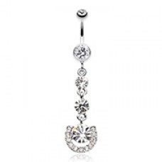 Vivacious Crystals Belly Button Ring