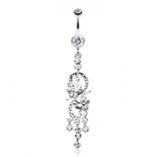 Glistening Chandelier Belly Button Ring 