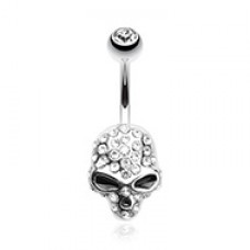 Death Skull Mask Belly Button Ring