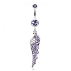 Jeweled Angel Wing Sparkle Belly Button Ring