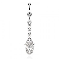 Marquise Chandelier Belly Button Ring