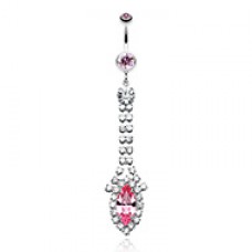 Marquise Chandelier Belly Button Ring